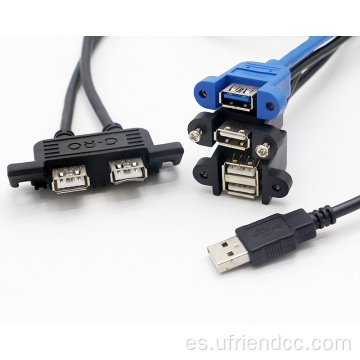 Cable de montaje de panel USB de tornillo impermeable OEM